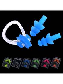 Schwimmnasenklemme, Silikon Schwimmnasenplugs mit wasserdichtem Silikagel, Mehrfarbig