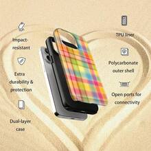 Simple Printed Pattern, Double Layer Protection, Fashionable Film Phone Case, Suitable For IPhone 16 15 14 13 12 11 Pro Plus Pro Max Series Glossy Two-In-One Phone Case, An Excellent Gift For Friends And Holidays, Phone Accessories, Fashionable Appearance, Cartoon Pattern, Durable Film Material, Lightweight Protective Case, Slim Design, First Choice For Young People, Ideal For Gifting - 混合顏色 1 - 查看 5