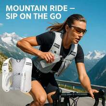 Unisex Lightweight Running Vest Backpack With Zipper Water Bottle Pocket, Running Phone Pouch, Outdoor Hiking Vest Bag, Cycling Vest Bag, Compact Sports Storage Backpack With Water Bottle Holder, Ergonomic Design With Padded Back Panel And Breathable Mesh, Suitable For Hiking, Cycling, Fitness, Ideal For Running, Trekking, Mountaineering, Compact And Durable For Long-Distance Activities - Multicolor - View 2