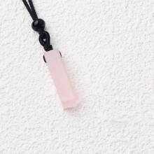 1件天然紫水晶粉色水晶长方形吊坠，DIY项链饰品配件 - 幾何吊墜項鍊 - 查看 7