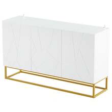 High Gloss Sideboard, Modern Sideboard, Buffet Cabinet With 4 Compartments, Width 130 - 1 - View 11
