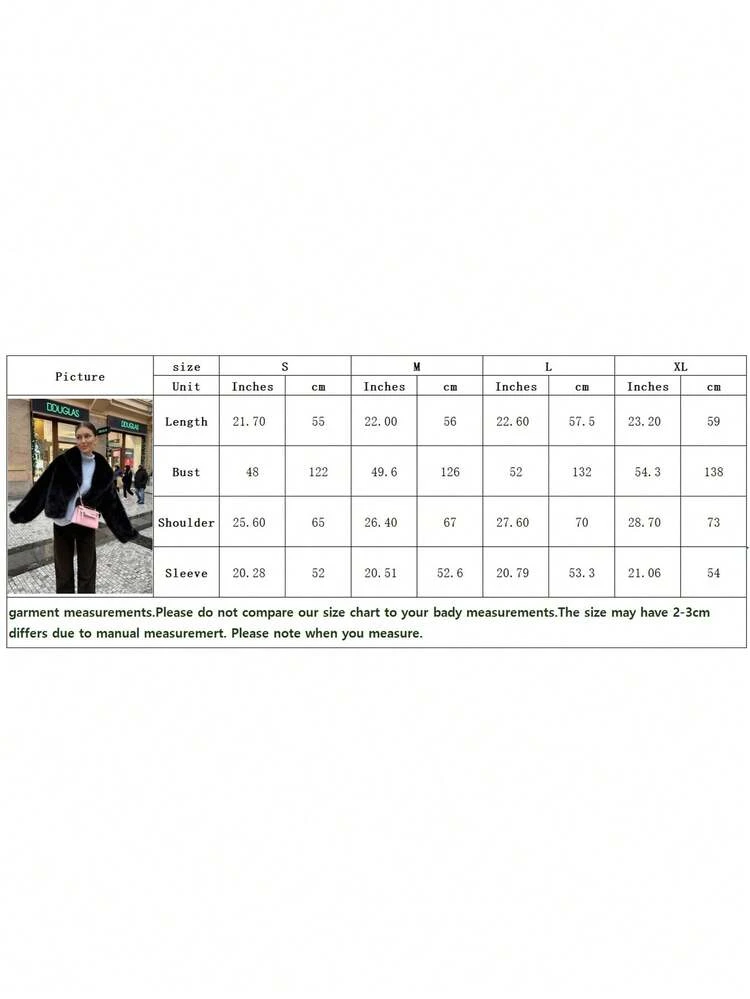 Giacca corta in finta pelliccia di alta qualità in stile retrò per donna, versione morbida, cappotto casual di moda, nero, invernale - nero - Visualizzare 5