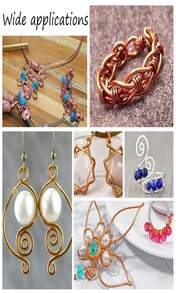 BENECREAT 12 17 18 Guage Aluminum Wire (12 Gauge,100FT) Anodized Jewelry Craft Making Beading Floral Colored Aluminum Craft Wire - Silver - ColorI - 查看 5