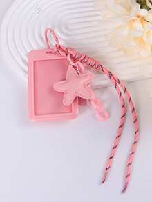 1pc Kawaii Cute ID Card Holder Star Charm Keychain Suitable For Women Daily Wear Best Gift For Doctor Nurse Teacher Student Office Worker Money Wallet Mini Wallet Purse Wallet Wristlet Wallet Card Wallet