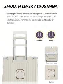 1 20-Inch Large-Capacity Travel Swivel Suitcase, Multi-Functional Password Box, With Water Bottle Holder, Hooks For Hanging Bags, Umbrellas, Shopping Bags And Other Items, Comes With Silent Swivel Wheels, Travel Essentials, Suitable For Multi-Purpose Storage Items Such As Returning To School, Traveling, Studying Abroad, Vacation, And Working Far Away