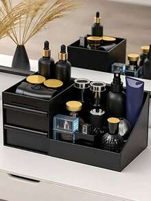 1pc Men's Dressing Box, Perfume Facial Cleanser Styling Spray Hair Gel Storage Rack, Desktop Storage Case, Bathroom Shelf, Bathroom Sink Storage Box, Multi-Purpose Storage Basket, Skin Care Products Bottle Storage Accessories, Gifts,Gifts For Women,Christmas Gifts,Gift Ideas For Women - Multicolor - View 3