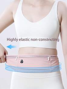 Glow Mode Waist Pack, Shock-Absorbing Running Waist Bag, Professional Women's Arm/Hip Pack With Adjustable Shoulder Strap, Waterproof Sports Waist Bag/Fanny Pack, Suitable For Outdoor Exercise, Travel, Casual Running, Hiking, Cycling And Other Occasions, An Essential Travel Accessory For Running - Black - View 3