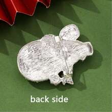 1pc Women's Christmas Snowman Brooch, Rhinestone Enamel Holiday Jewelry, Cute Winter Snowman Scarf And Broom Brooch Gift, Christmas Rhinestone Snowman Brooch, Lapel Pin, Adorable Christmas Clothing Decoration Brooch, Perfect Holiday Gift