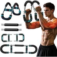 NEWKIBOU Ejercitador de Brazo Ajustable , Fortalecedor de Antebrazo y Arm Trainer Ajustable en 30-50kg, Diseño Desmontable, Ejercitador de Brazos para Torso, Equipo Gimnasio en Casa - 1 - Ver 1