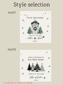 Décorations de Noël personnalisées, cadeau de nouvelle maison personnalisé, cadeaux de pendaison de crémaillère, souvenir de texte personnalisable, décorations d'arbre de Noël personnalisables, premier Noël, ornement de première maison 2025, motif de dessin animé, céramique/bois/cristal/acrylique, forme de cœur, décorations de Noël, Noël, famille, ami