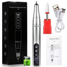 جهاز ملف الأظافر الكهربائي اللاسلكي: احترافي لأظافر الأكريليك والجل والبودرة المغمورة. جهاز ملف الأظافر المحمول مع كل ما تحتاجه لعناية الأظافر والقدمين. قابل للشحن وخفيف الوزن، هدايا عيد الميلاد وعيد الحب