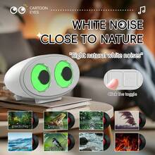 Altavoz inalámbrico inteligente con luz ambiente RGB, sistema de sonido portátil con decoración ocular, altavoz inalámbrico con carga USB, 8 modos, modo auxiliar/modo de conexión a teléfono/modo de tarjeta TF, adecuado para sala de juegos, teatro en casa, dormitorio, regalo de Navidad, regalo de cumpleaños