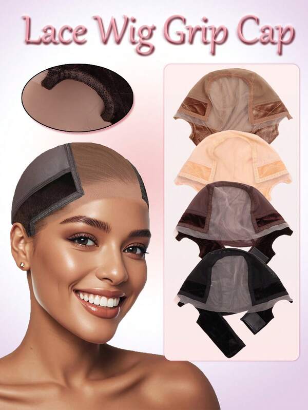 nunify Gorra de agarre de peluca de encaje Nunify para mujeres, gorra de peluca de encaje transparente, diadema antideslizante con silicona para mantener las pelucas en su lugar, ajustable, gripper de peluca de encaje que permite usar pelucas sin pegamento