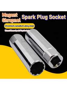 Universal Spark Plug Socket Spark Plug Wrench Magnetic 12 Angle Thin Wall For 14mm 16mm Spark Plug Removal Auto Repair Tool