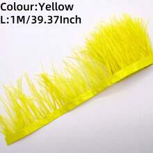 1M 8-10cm White Black Peacock Blue Ostrich Feather Trim - 3 Colors Artificial Feathers For DIY Crafts, Costumes, Wedding & Party Decorations