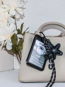 1pc Kawaii Cute ID Card Holder Star Charm Keychain Suitable For Women Daily Wear Best Gift For Doctor Nurse Teacher Student Office Worker Money Wallet Mini Wallet Purse Wallet Wristlet Wallet Card Wallet