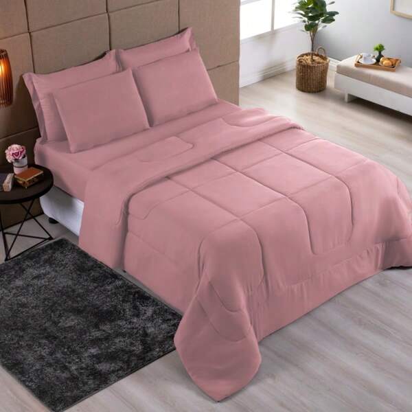 Cobertor Edredom Casal Queen Inverno - Rose
