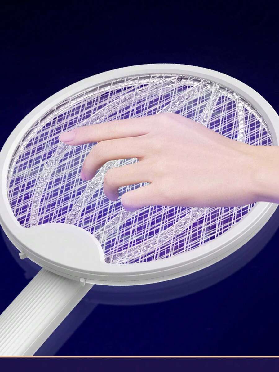 4-In-1 Rechargeable Electric Mosquito Swatter, Powerful Lithium Battery Mosquito Killer Lamp, Fly Swatter