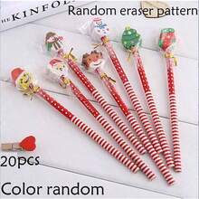 10/30/40/Pcs Cartoon Rubber Pencil Creative Children's Pencil Elementary School Writing Pen, Cartoon Rubber Pencil, Cute Pencil, [Eraser, Pencil Color Style Random, Comes With 1 Pencil Knife Color Random], School Supplies,Back To School - Multicolor - View 18