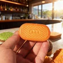 More Realistic Cookie Toys, Caramel Cookies, Chocolate Cookies, Simulated Sandwich Cookie Photography Props, Suitable For DIY Phone Cases, Keychains, Hair Clips, Cute Candy House Decorations, Party Favors, Candy House Toys - Multicolor - View 3