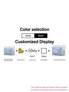 1 pieza Estuche de lápices a cuadros personalizado por transferencia térmica, estuche de lápices personalizado con texto personalizado - gran capacidad, bolsa de almacenamiento - perfecto para guardar útiles escolares, necesidades de oficina, multifuncional