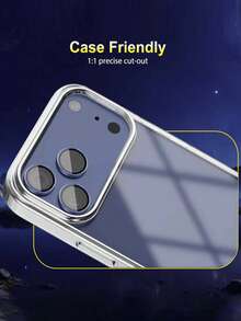 3片装相机镜头保护膜，兼容 17 Pro Max/17 Pro - 安装简便，分离式超薄钢化玻璃，铝合金边框，兼容手机壳，蓝色 - 藏蓝色 - 查看 4