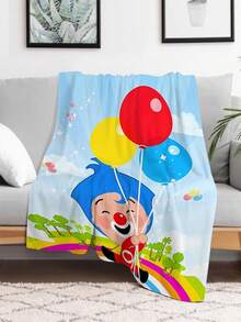 Portable P-Plim Cute Blanket Decorative Sofa Blankets King Lid Soft Plaid With Print Warm Throw Catnap Luxury Designer Bedding (3) - trắng - Xem 1