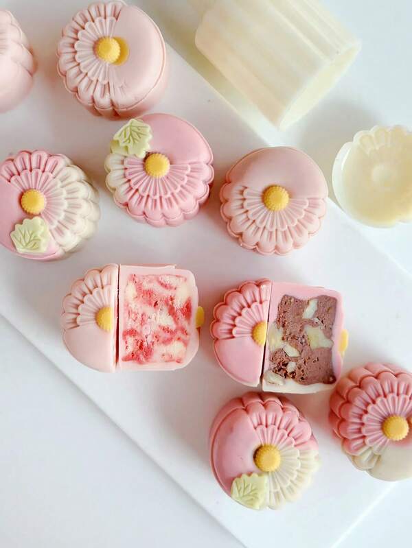 50 جرام قالب خبز مشكل، 2 قطعة قالب ختم بنمط زهرة مختلف، قالب كيك DIY يدوي وإبداعي، هدايا عيد مميزة للمناسبات، مناسب لصنع بسكويت وكيك أعياد الميلاد والكريسماس والشكر وعيد الحب، كعك المكسرات والهلام والبودنج وكرات الأرز، متين وسهل التنظيف