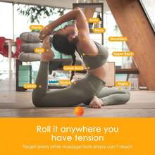 Massage Ball, Ball Point Therapy, Deep Tissue, Myofascial Release, Sore Muscle Relief Massager Neck, Shoulder, Back, Foot Or Muscle Tension U2013 Orange