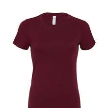 Womens/Ladies Slim TShirt (Maroon) - Maroon - View 2