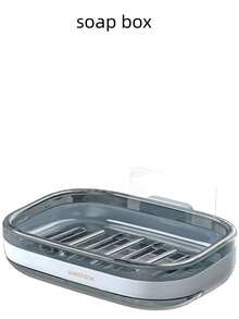 1 pièce Porte-savon blanc à couche simple / 1 pièce Porte-savon blanc à double couche : Porte-savon mural pour salle de bain à domicile (sans perçage). Il s'agit d'un porte-savon mural sans perçage (disponible en options à couche simple et à double couche) convenant pour les salles de bain à domicile.