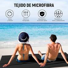 Poncho Microfibra Natacion, Bata para Natacion Secado Rápido y Cómodo, Bata de Baño con Capucha, Poncho de Toalla para Cambiarse para Mujeres y Hombres en Playa, Surf y Natación (Rosa) - Negro - Ver 11