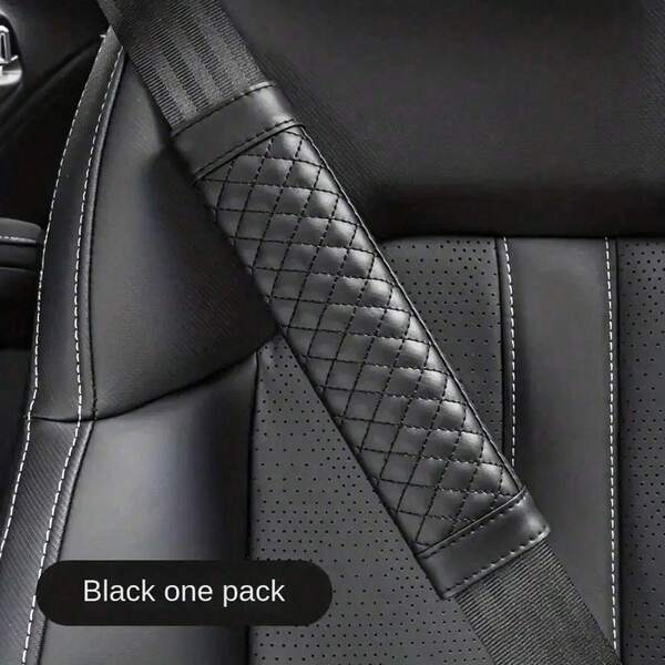 1 Pc Auto Shoulder Guard PU Leather Seat Belt Guard Gm Fashion Car Seat Belt Artificial PU Leather Car Seat Strap Pad Pad Cover Car Seat Belt Protector