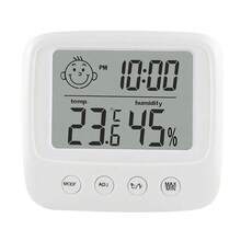 1 pièce Nouveau thermomètre-hygromètre numérique LCD, indicateur d'humidité pour chambre de bébé, station météo électronique d'intérieur avec rétroéclairage pour la maison