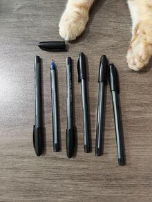 قلم حبر جاف بقاعدة زيتية، كتابة سلسة، قلم مكتبي للدراسة، قلم حبر جاف متعدد الألوان، رأس متوسط 1.0 مم، كتابة سلسة، قلم حبر جاف أزرق قلم مكتبي، لوازم مدرسية ومكتبية فندقية