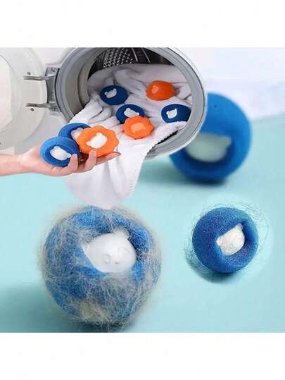 1/6 piezas Bolas quitapelusas para la ropa, ahorra tiempo y energía, reduce las arrugas, sin necesidad de electricidad