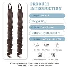 16 Inch Halloween Daily Ponytail Scrunchie & Synthetic Fiber Wig Ponytail - Easy For Daily Wear - Multicolor - View 4