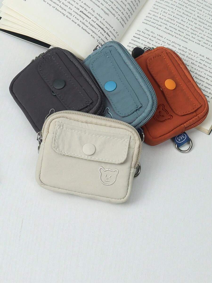 可爱迷你便携卡包，赠送礼品，小巧便携，可用作零钱包、口红盒、化妆包——是旅行、收纳整理化妆品、硬币和卫生巾的理想之选。 - 彩色 - 查看 1
