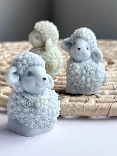 绵羊硅胶模具，绵羊蜡烛模具，混凝土石膏绵羊造型模具，家具装饰造型模具，环氧树脂动物造型模具。耐热、柔韧、易清洁，适用于DIY香薰蜡烛、石膏香薰石、树脂铸造等应用。多用途，适用于节日装饰、冥想等场景，打造大气的家居装饰模具。
