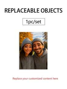 1pc Custom Personalized Personal Portrait Animation Style, Framed Canvas Painting, Very Suitable For Weddings, Home Decoration, Upload Friends Photos, Couple Photos, Family Photos Converted Into Animation Style, Cartoon Style - Multicolor - View 5