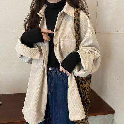 노라 눈 여성 가을 한국 스타일 패션 캐주얼 우븐 탑