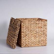 1pc Hand Woven Storage Basket, Large Multifunctional Storage Basket, Woven Cubic Basket For Living Room, Bedroom, Home Storage, Kitchen, Dormitory, Office, Storage, Cosmetic Storage Box, Storage Box, Basket, Organization And Storage, Basket, Room Storage, Storage, Storage Box, Trash Can, Gift Basket, Gift Box, Gift Basket, Wall Cabinet, Decorative Home Decor, Kitchen Accessories