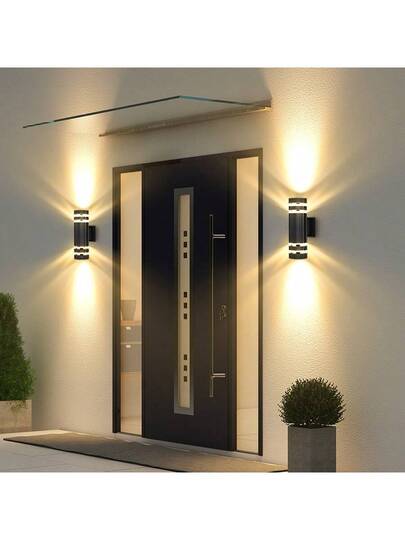 CANMEIJIA 1PC Acrylic Outdoor Waterproof Wand Lamp IP65, Door Lamp, Including E27 Bulb, Bulb Replaceable, Square/Round Lighting, Garden ation, In Gardens/Corridors/Stairs/Streets/Balconies view 11