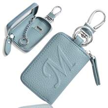 Personalized Leather Car Key Holder Smart Key Case Remote Control Keychain For Men And Women Initial Letter Customized Gift For Women Money Wallet Mini Wallet Purse Wallet Wallet Keychain Small Wallet Cute Wallet