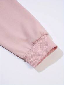 2025[Bright Pink Book Lover Sweatshirt] Soft Stretch Polyester Bright Pink "Just ONE MORE CHAPTER" Book Lover Graphic Crew Neck Sweatshirt| Casual Regular Length Pullover For Women, Autumn/Winter Casual Attire, Cozy Autumn Apparel, Playful Print, Durable FabricSoft And Breathable - 粉紅色 - 查看 5