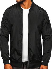 BOLF Spring/Fall    Regular Fit    Zipper - 黑色 - 查看 1