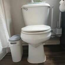 10L Narrow Trash Can With Pressure Lid And Odor Seal For Bedroom/Bathroom/Office - trắng - Xem 5