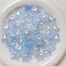 10 件独特的 UV 镀亚克力果冻心形珠带孔，适用于 DIY 手机吊饰和钥匙扣 - 时尚珠宝制作用品