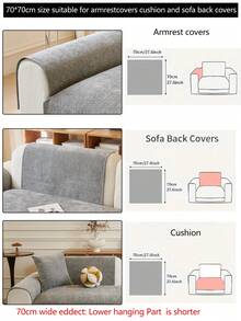 1 Vỏ đệm ghế sofa bốn mùa, tấm lót ghế sofa chống trượt tối giản hiện đại, vỏ bọc ghế sofa chống bụi và có thể giặt được, mềm mại và chống phai màu, bảo vệ thân thiện với thú cưng, phù hợp cho phòng ngủ, văn phòng, phòng khách, ghế sofa hình chữ L và ghế sofa 1/2/3/4 chỗ ngồi - Màu xám đen - Xem 18