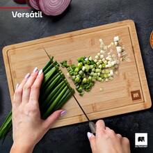 Juego 3 Tablas para Picar de Madera de Bambú. Tablas de Cocina para Cortar Premium, Gruesas, Duraderas y Resistentes, con Ranura Anti Escurrimiento y Diseño Ergonómico. 100% Biodegradables - Jumbo - Ver 8
